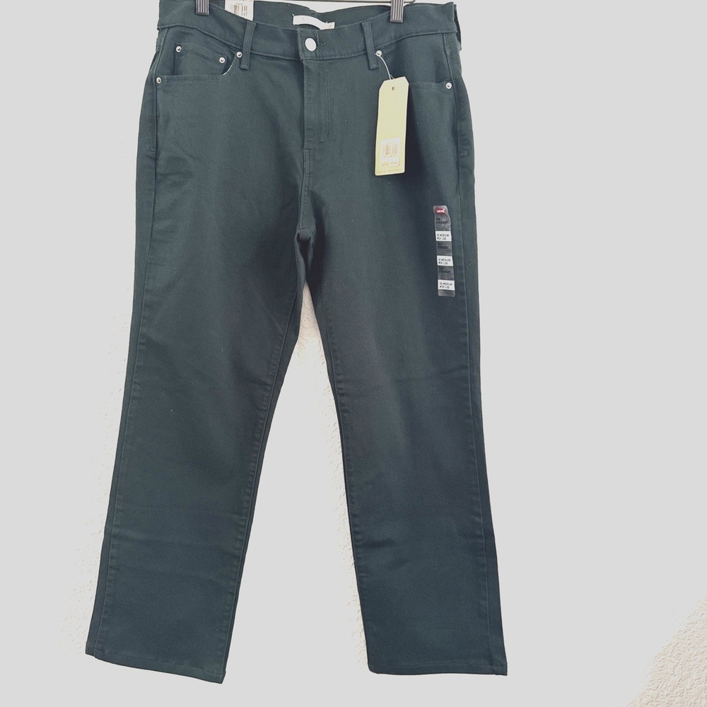 Levi's 505 Straight Leg Jeans Women's Size 12 M W31 L32 Green Mid Rise Denim NWT